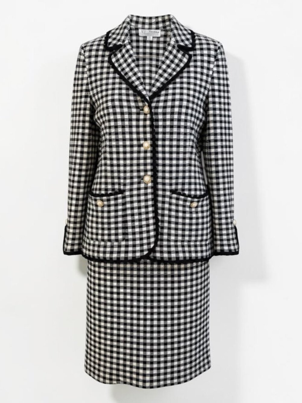 St. John Collection by Marie Gray - Size 8 - Black/White Gingham